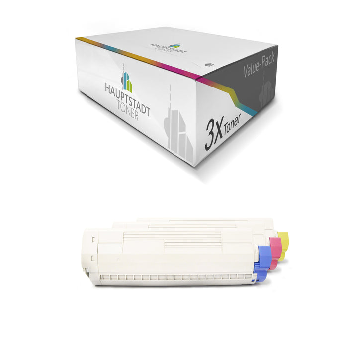 Toner 3x Tonerpatrone kompatibel für OKI ES6410DN ersetzt Color Cyan Magenta Yellow Druckerpatronen Patronen
