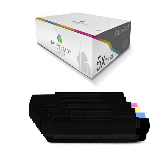 Toner im Set 5x Tonerpatrone kompatibel als Ersatz für OKI C3200 ersetzt 42804537-40
