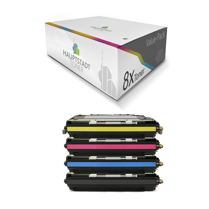 Toner 8x Tonerpatrone kompatibel für HP Color LaserJet 3500 3550 ersetzt Q2670A-73A 309A 308A