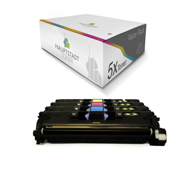 Toner 5x Tonerpatrone kompatibel für HP Color LaserJet 2550 2820 2840 ersetzt Q3960A-63A 122A