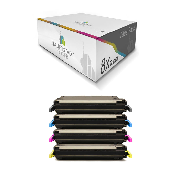 Toner 8x Tonerpatrone kompatibel für HP Color LaserJet CP3505 ersetzt Q6470A-Q7583A 503A 501A
