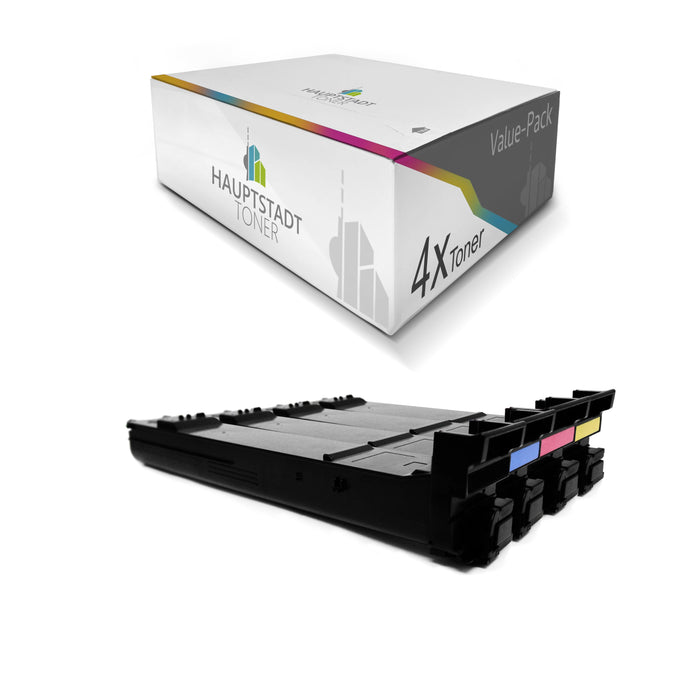 Toner 4x Tonerpatrone kompatibel für Konica Minolta Bizhub C20 ersetzt TN318 Schwarz Blau Rot Gelb