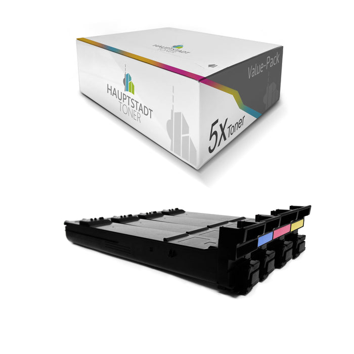 Toner 5x Tonerpatrone kompatibel für Xerox Workcentre 6400 ersetzt 106R01316 - 106R01319