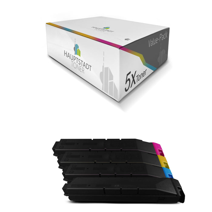 XXL Toner im Set 5x Tonerpatrone kompatibel für Kyocera TASKalfa 5052ci 5053ci 6052ci 6053ci ersetzt TK-8515