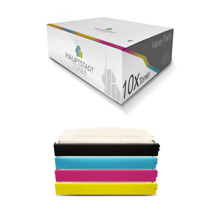 Toner 10x Tonerpatrone kompatibel als Ersatz für Brother HL2700C HL2700CN HL2700CNLT ersetzt TN-04 Schwarz Blau Rot Gelb TN04
