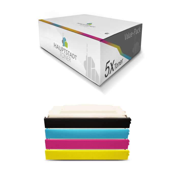 Toner 5x Tonerpatrone kompatibel für Brother HL2700C HL2700CN HL2700CNLT ersetzt TN-04 Schwarz Blau Rot Gelb